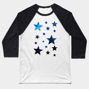 Blue Ombre Galaxy Stars Baseball T-Shirt